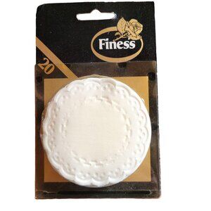 Finess Vintage White Paper Coasters Sweden New Set 20 Sealed Package